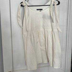 White smock mini dress